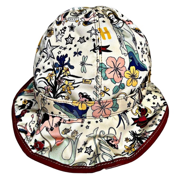 Authentic Gucci 09 SS Frida Giannini Rare Mermaid All Over Logo Bucket Hat - Picture 1 of 11